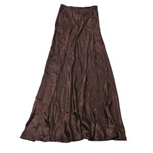 DISSH Charli Satin Maxi Skirt in Bitter Chocolate